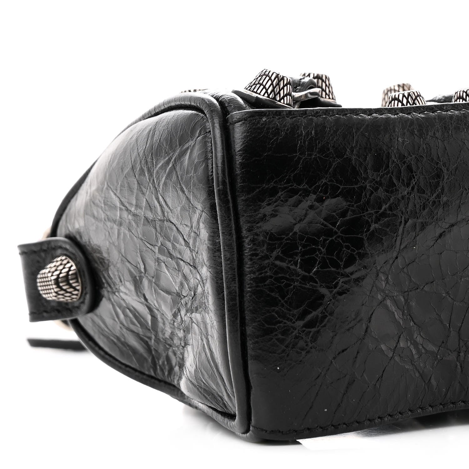 Balenciaga Agneau Arena Crystal Neo Nano Cagole Handbag Black 11 of 13