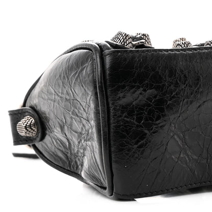 Balenciaga Agneau Arena Crystal Neo Nano Cagole Handbag Black 11 of 13
