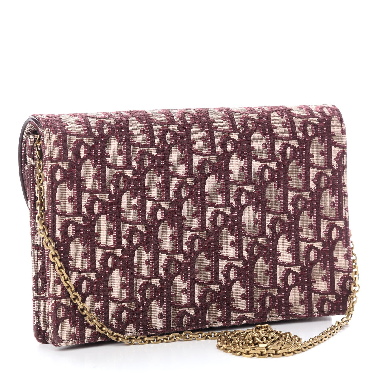 Oblique Saddle Chain Pouch Burgundy