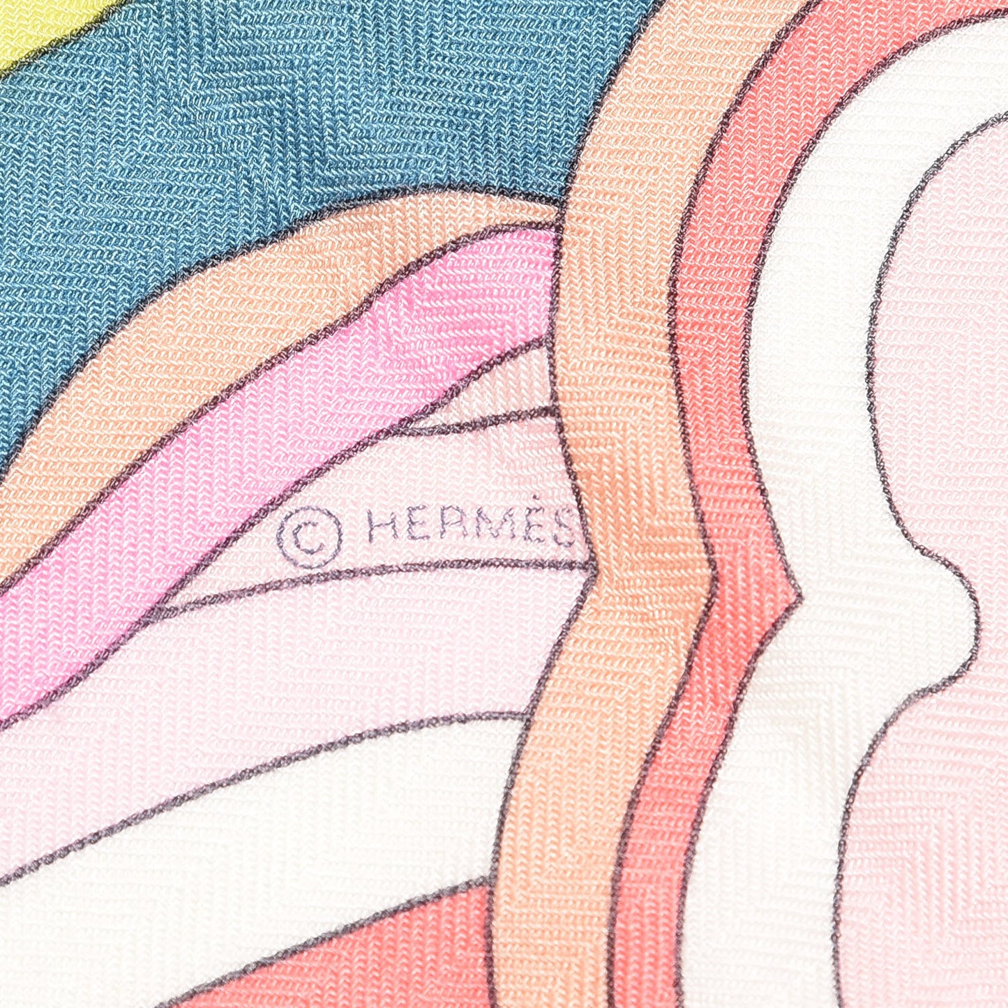 Cashmere Silk Faubourg Rainbow Shawl 140 Rose Jaune Vif Etoupe