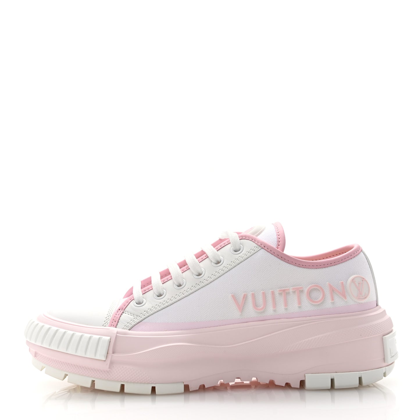 Canvas LV Squad Sneakers 38 White Pink