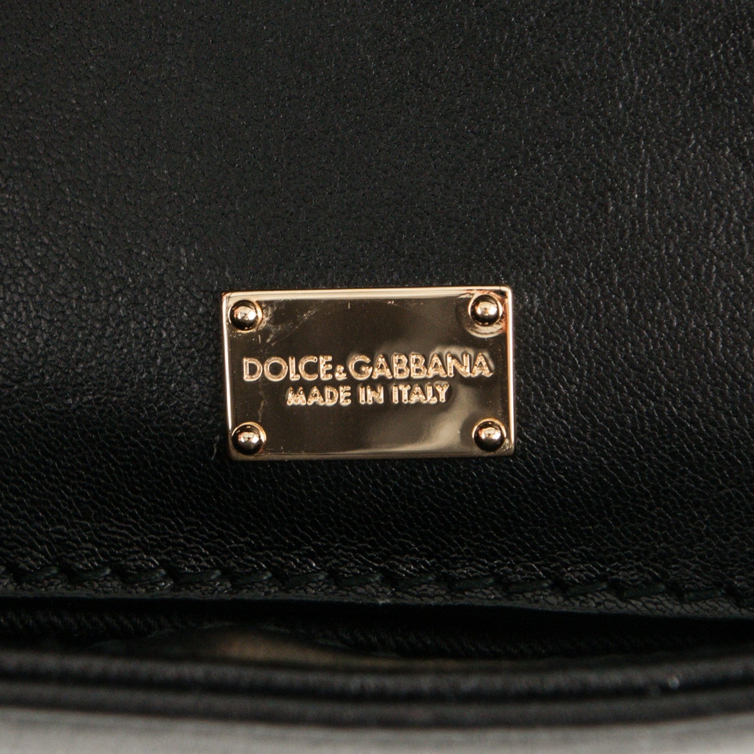Dolce & Gabbana Calfskin Medium Embroidered Laser Cut Miss Sicily Satchel Black 6 of 6