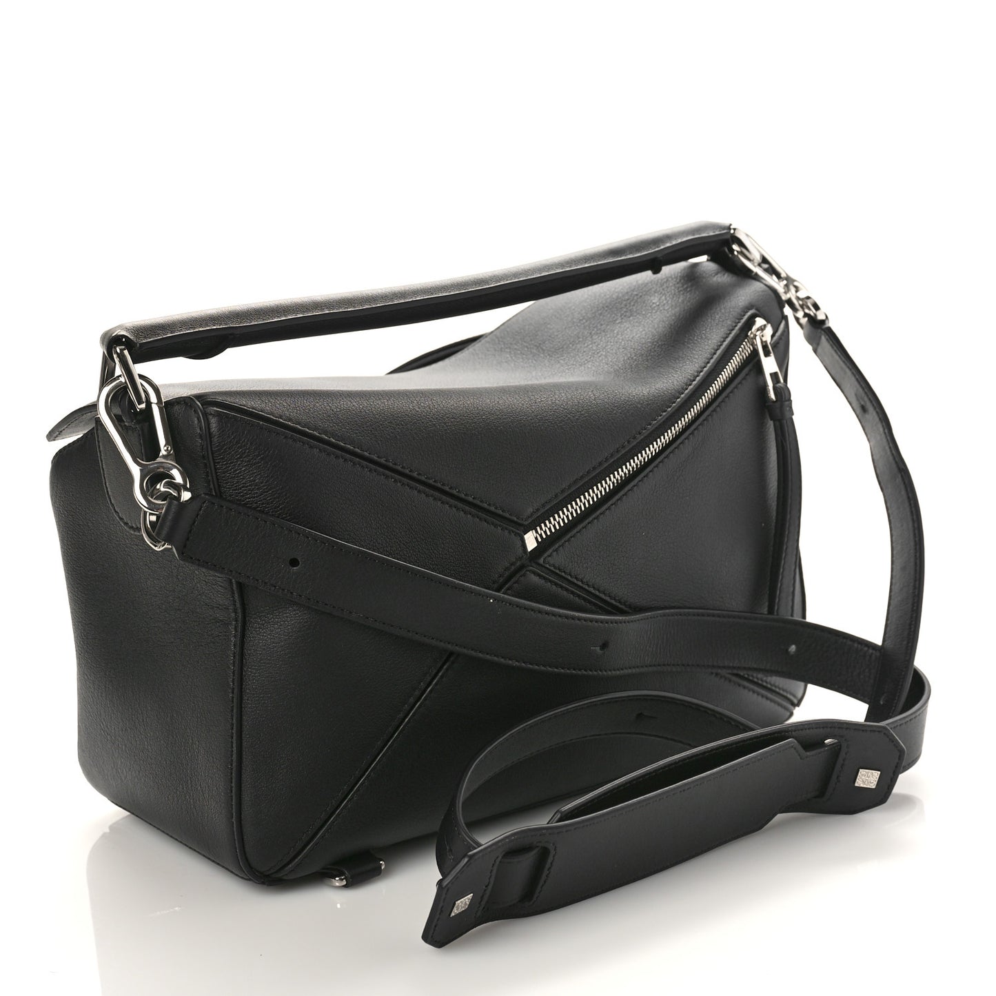 Calfskin Medium Puzzle Bag Black