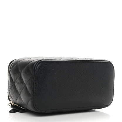 Chanel Caviar Quilted Small Vanity Case With Chain Black 4 of 9