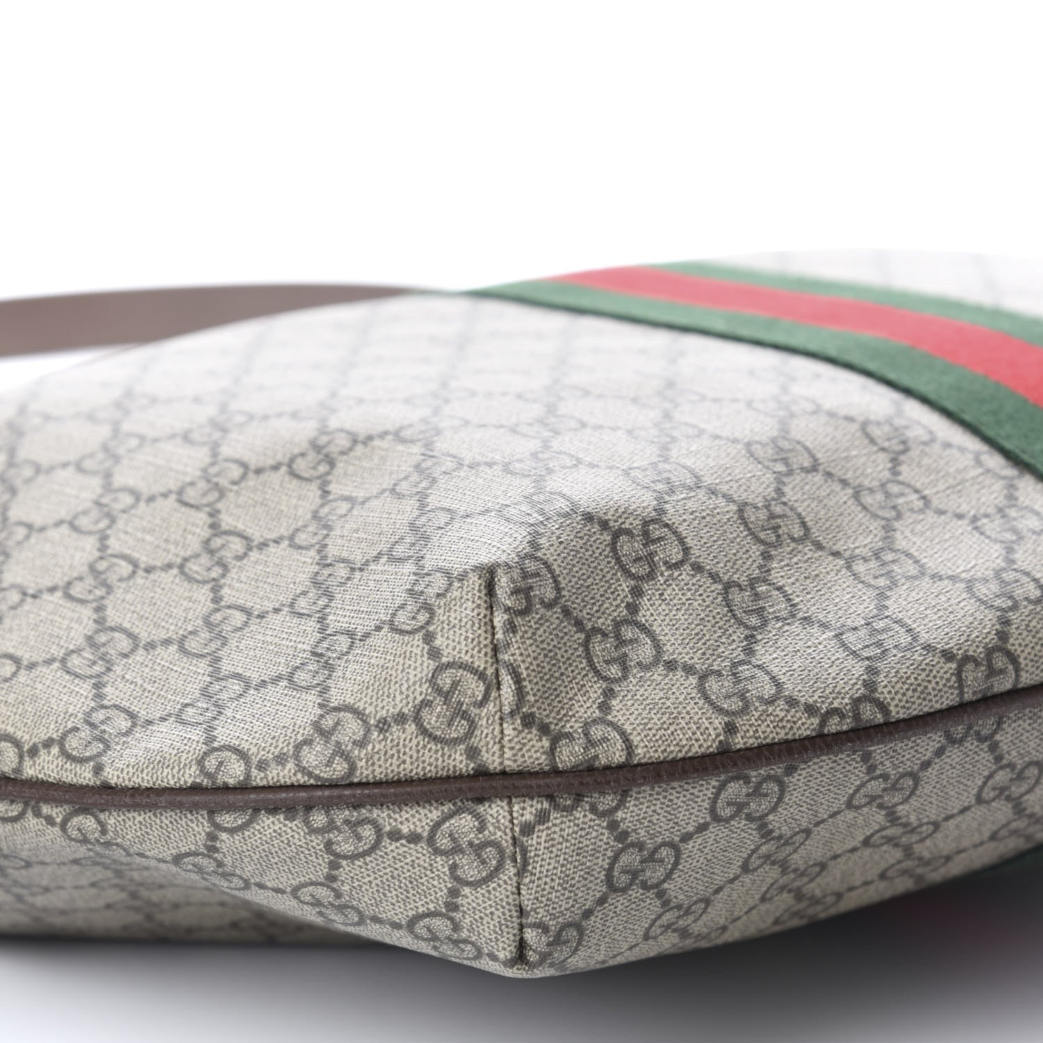 Gucci GG Supreme Monogram Web Ophidia Half Moon Hobo Brown 6 of 14