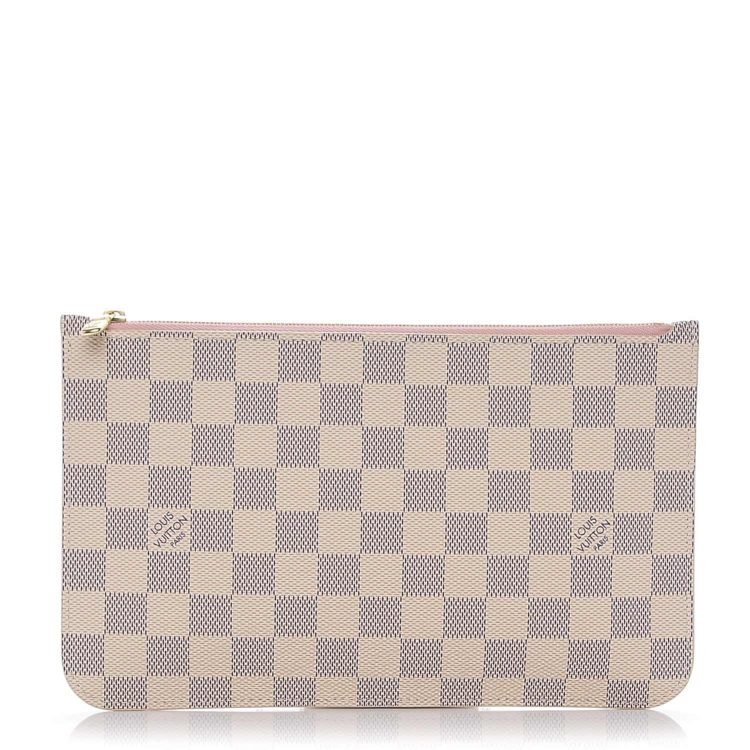 Louis Vuitton Damier Azur Neverfull MM GM Pochette Rose Ballerine 8 of 13