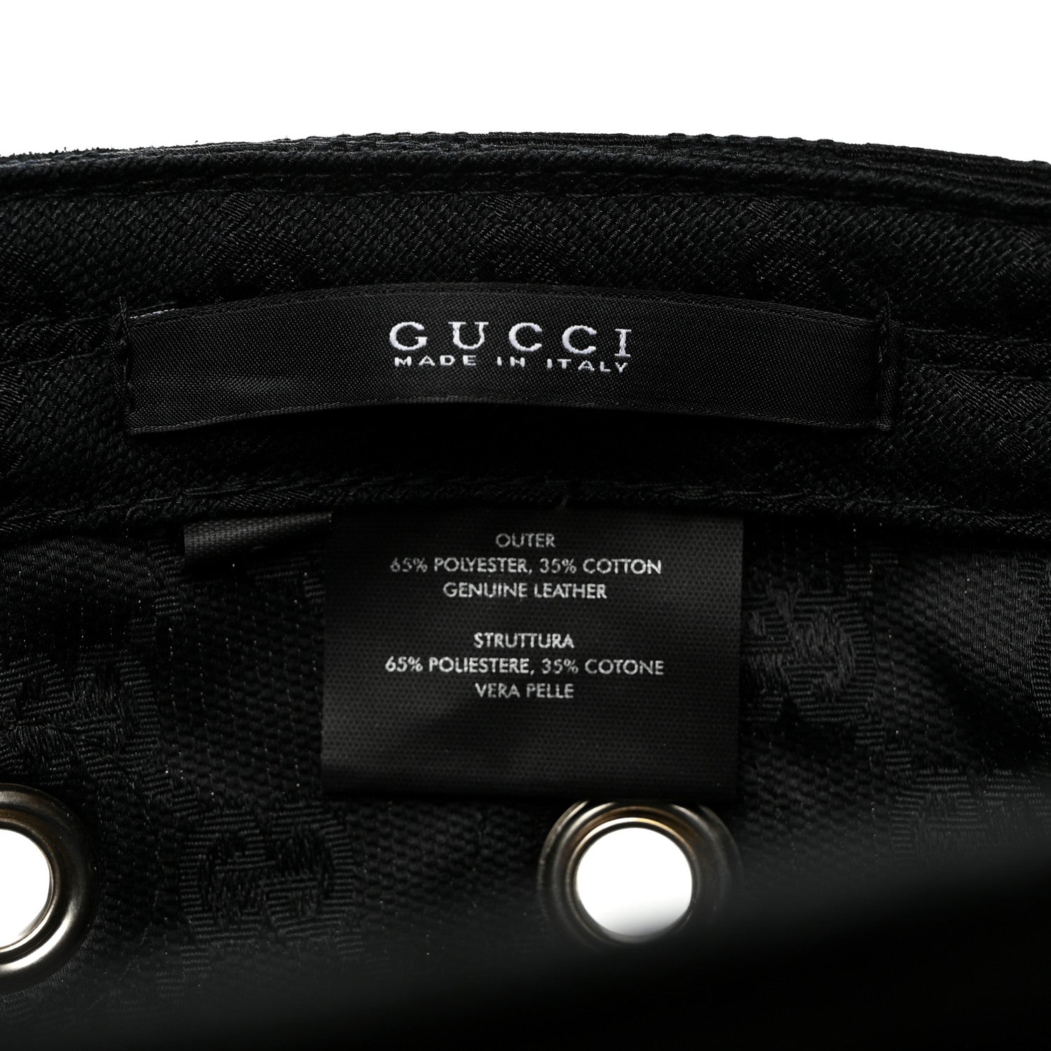 Gucci Monogram Canvas Military Hat S Black 8 of 9