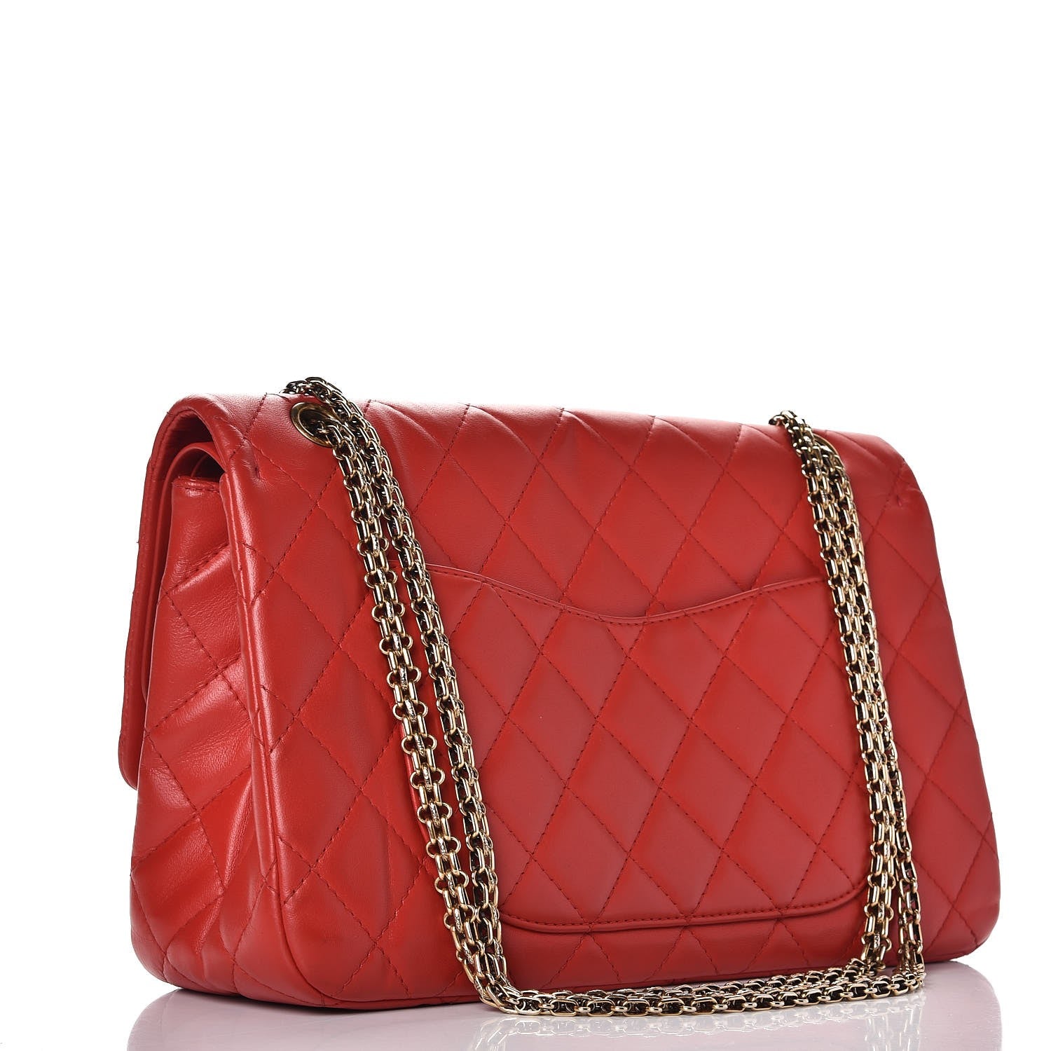 Chanel Lambskin Quilted 2.55 Reissue 227 Flap Red 4 of 8