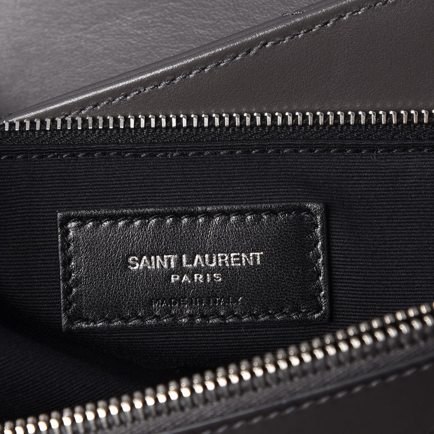Calfskin Y Quilted Monogram Large Loulou Chain Satchel Asphalt