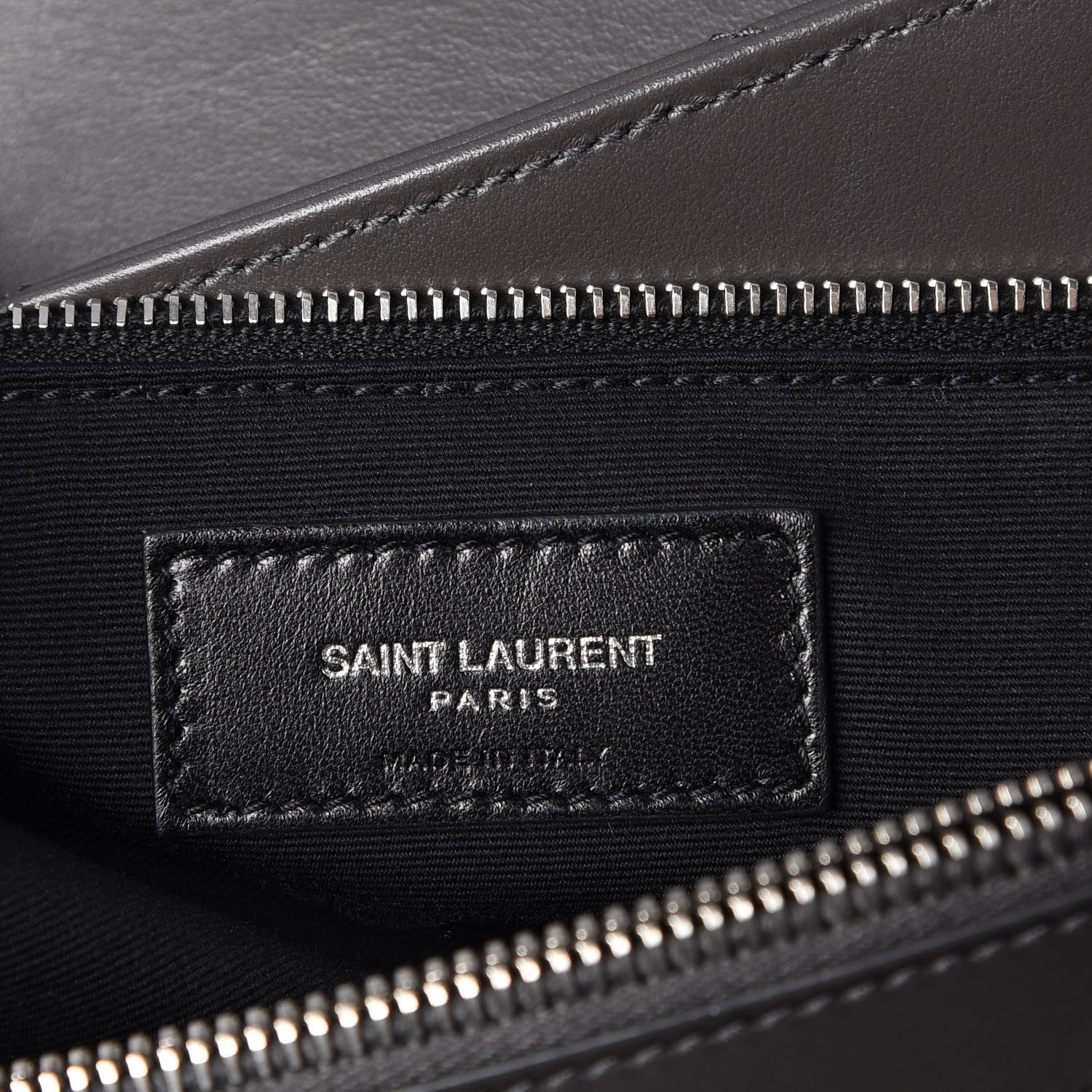 Saint Laurent Calfskin Y Quilted Monogram Large Loulou Chain Satchel Asphalt 6 of 7
