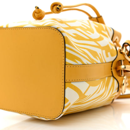 Fendi X SARAH COLEMAN Glazed Canvas Vitello King F is Fendi FF Vertigo Mini Mon Tresor Bucket Bag Mimosa White 8 of 8