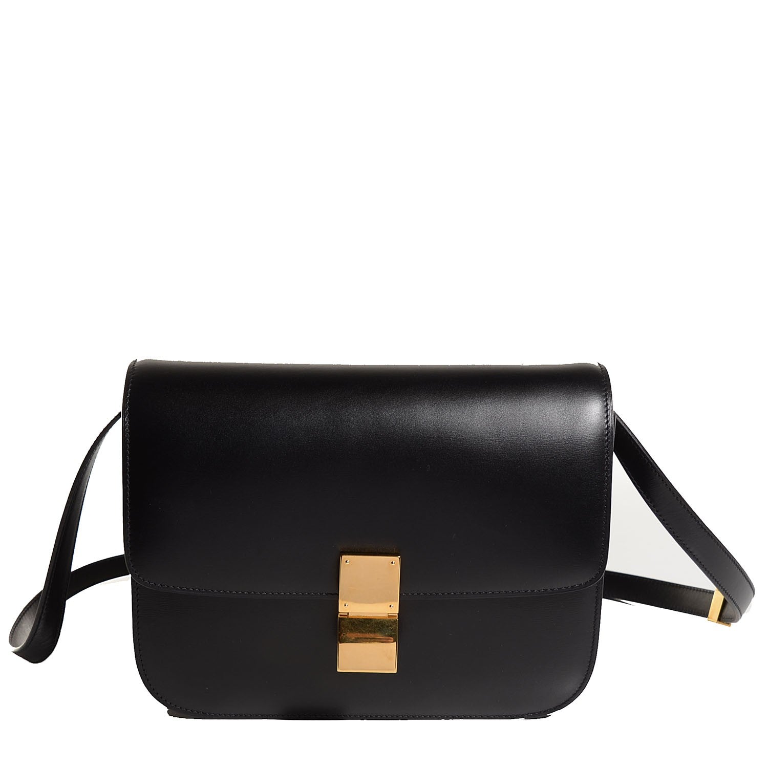 Celine Box Calfskin Medium Classic Box Flap Bag Black 1 of 10