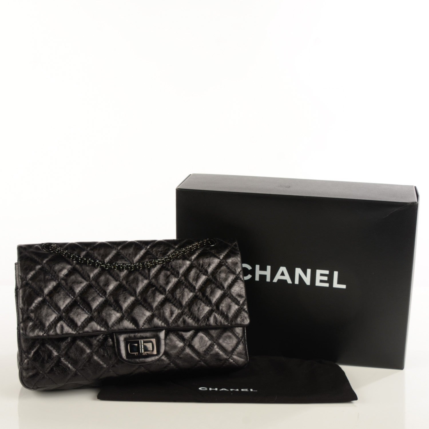 Chanel Metallic Calfskin 2.55 Reissue 227 Flap Black 5 of 8