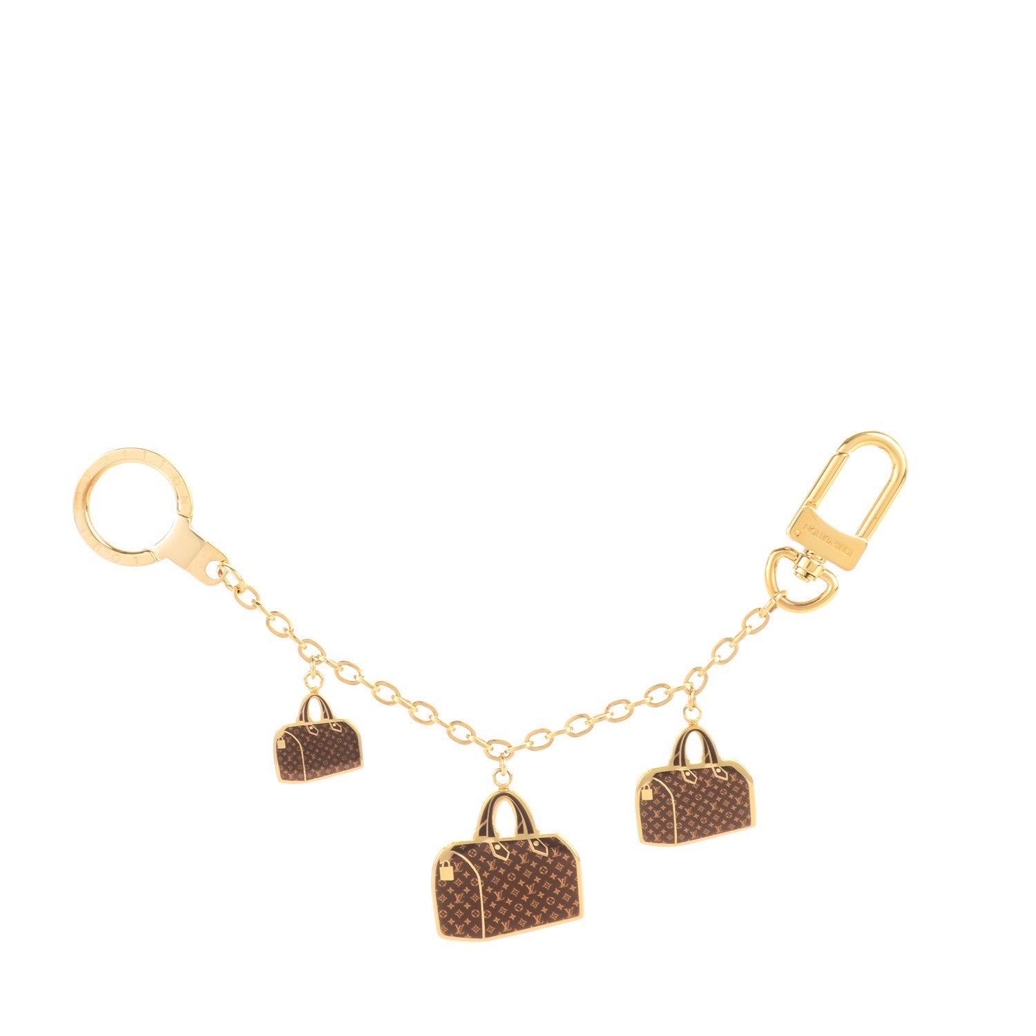Louis Vuitton Monogram Iconic Speedy Bag Charm Chain Gold 1 of 5