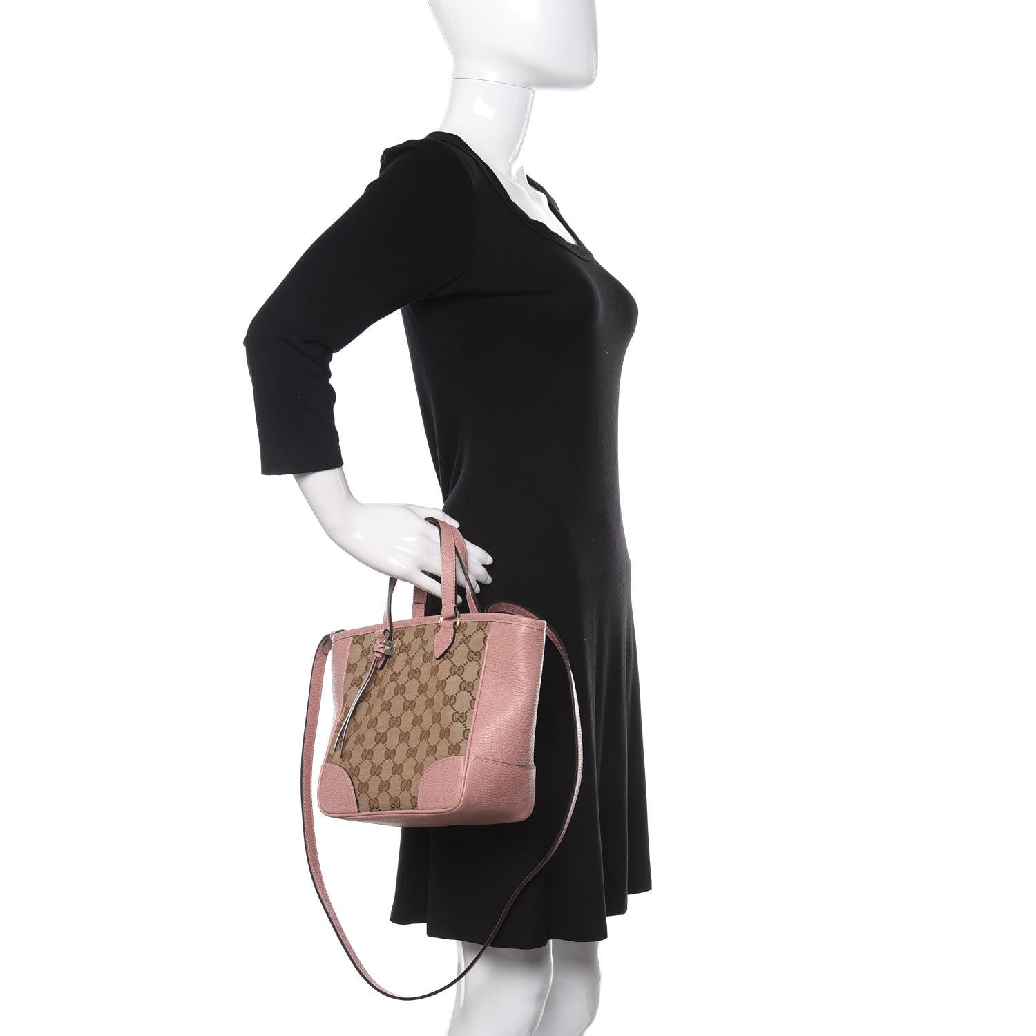 Gucci Monogram Small Bree Tote Beige Soft Pink 3 of 11