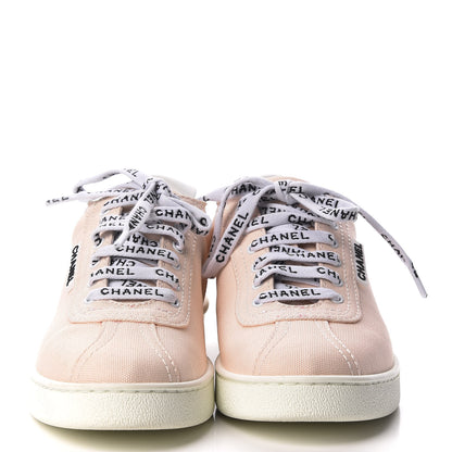Chanel Canvas Womens Sneakers 36.5 Light Pink 3 of 8