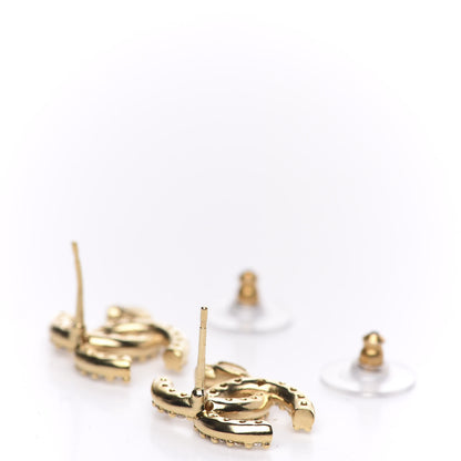 Chanel Crystal CC Earrings Gold 4 of 5