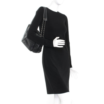 Chanel Lambskin Lax Accordion Hobo Black 2 of 7