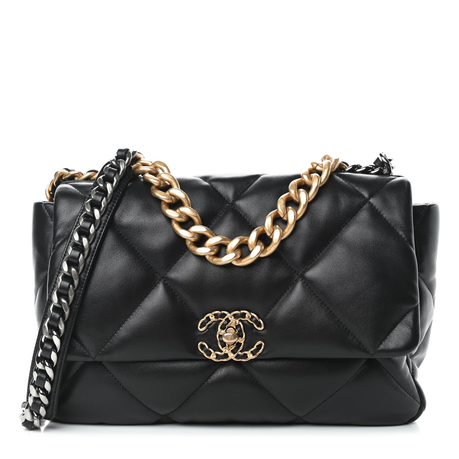 Chanel Lambskin Quilted Large Chanel 19 Flap Black 1 of 11