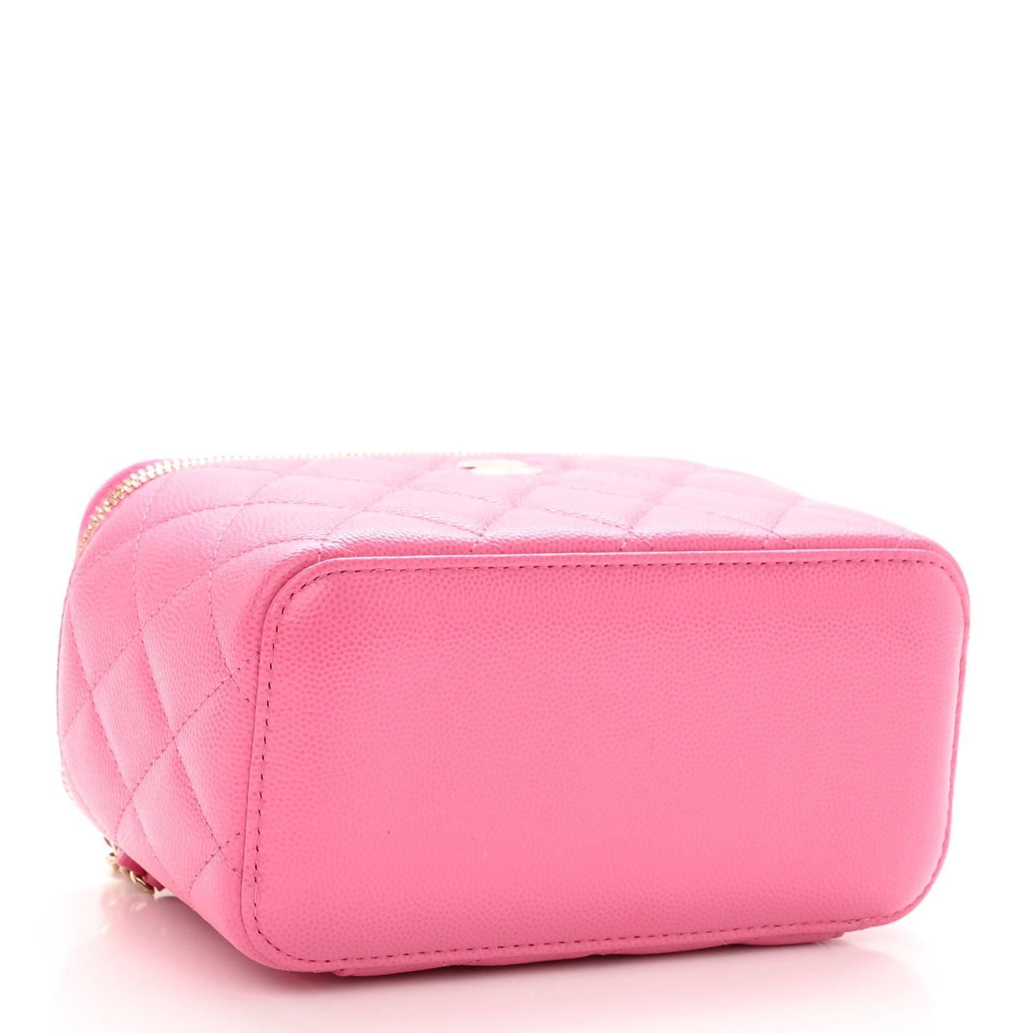 Chanel Caviar Quilted Small Vanity Case With Chain Pink 3 of 9