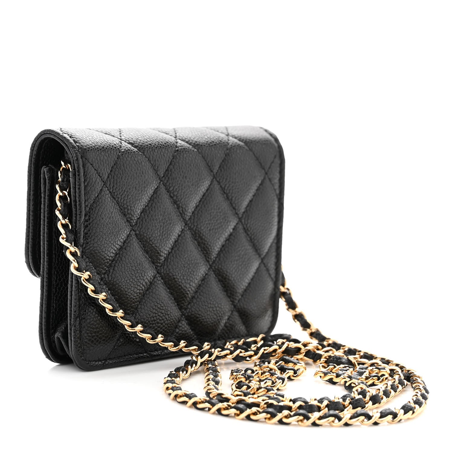 Chanel Caviar Quilted Miss Coco Clutch With Chain Black 3 of 12
