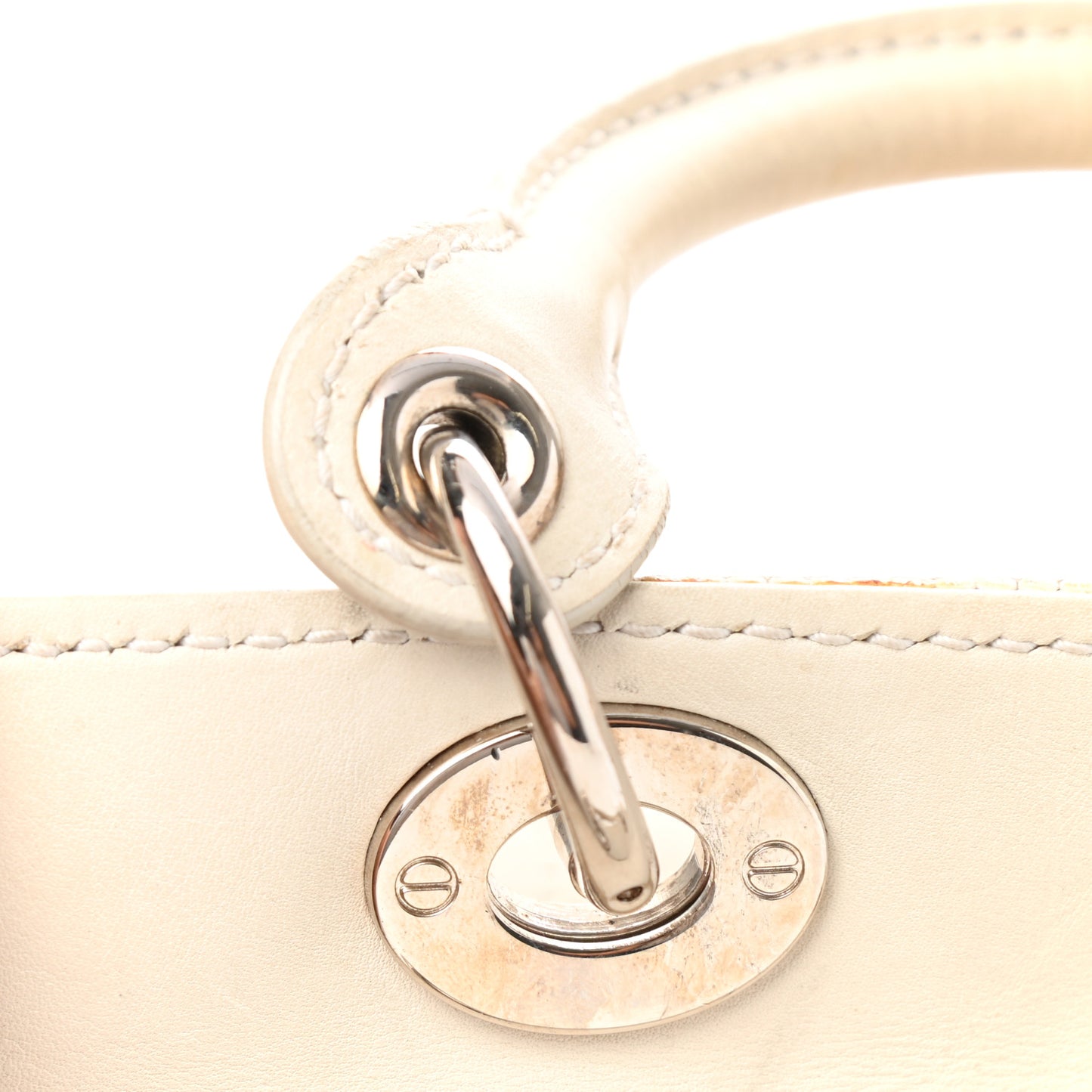 Lambskin Cannage Soft Lady Dior Satchel White