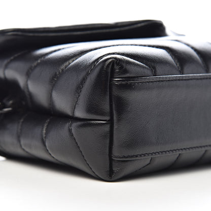 Saint Laurent Calfskin Y Quilted Monogram Toy Loulou Crossbody Bag Black 8 of 12