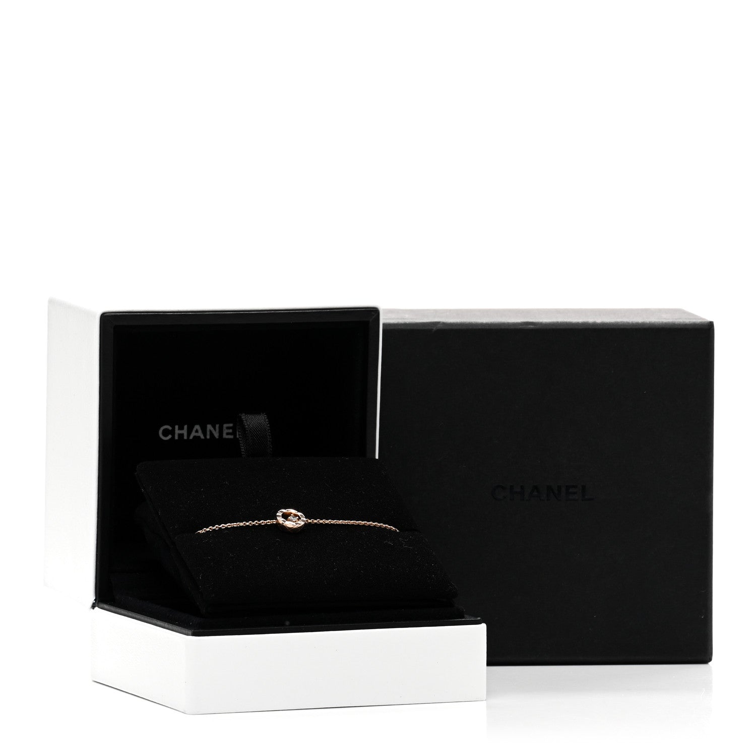 Chanel 18K Biege Gold Diamond Coco Bracelet 4 of 4