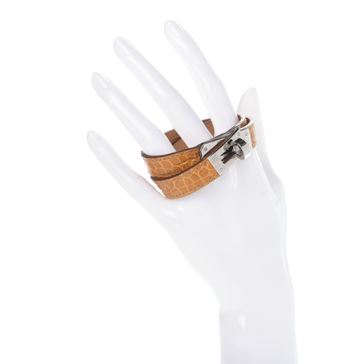 Shiny Alligator Kelly Double Tour Bracelet S