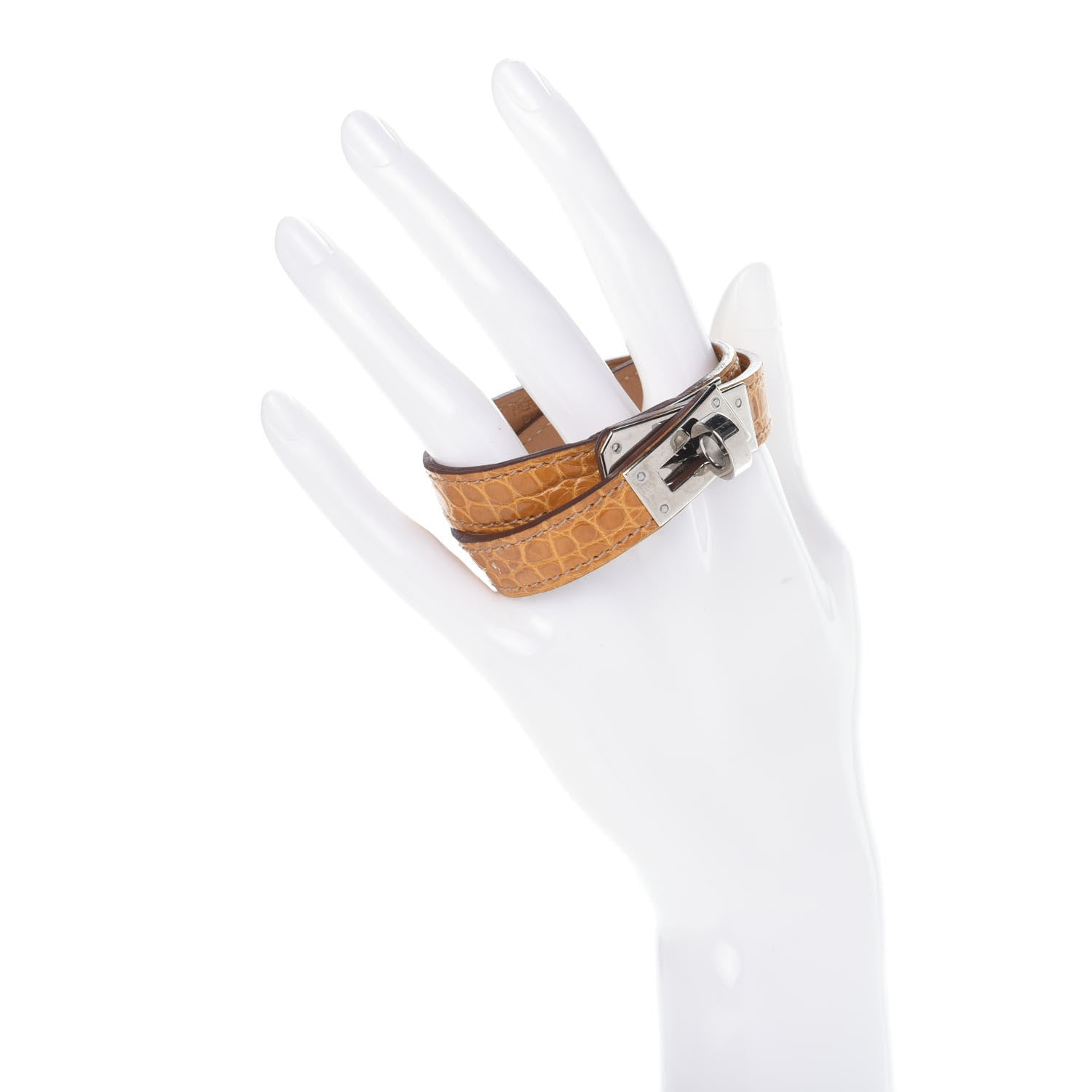 Hermes Shiny Alligator Kelly Double Tour Bracelet S 2 of 5