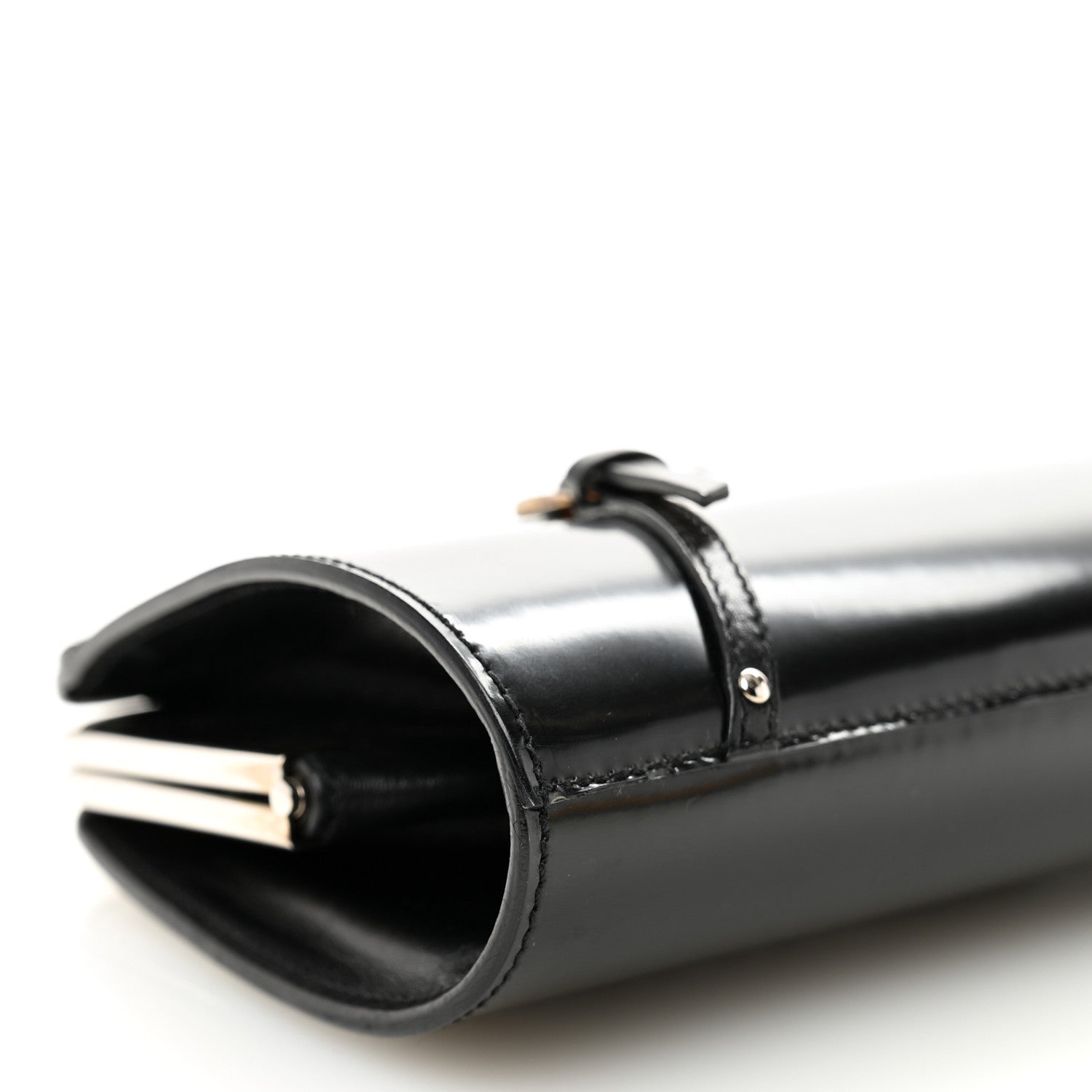 Christian Dior Glazed Calfskin Bondage Clutch Black 9 of 10