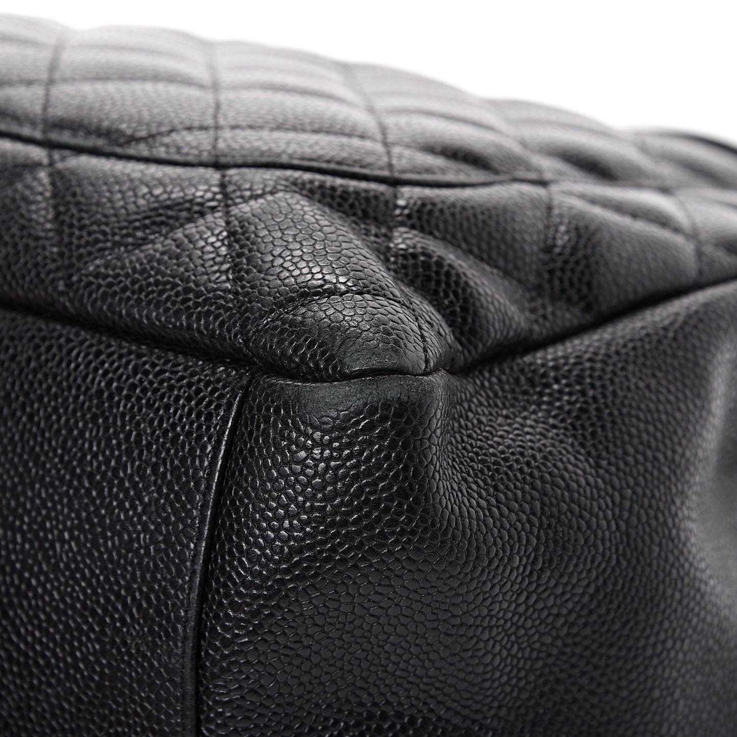 Caviar Quilted Grand Shopping Tote GST Black