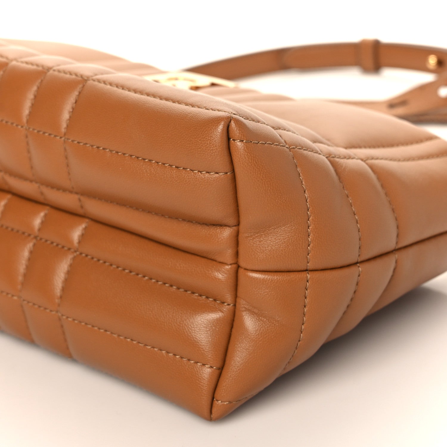 Burberry Lambskin Quilted Small Soft Lola Bag Maple Brown 8 of 8
