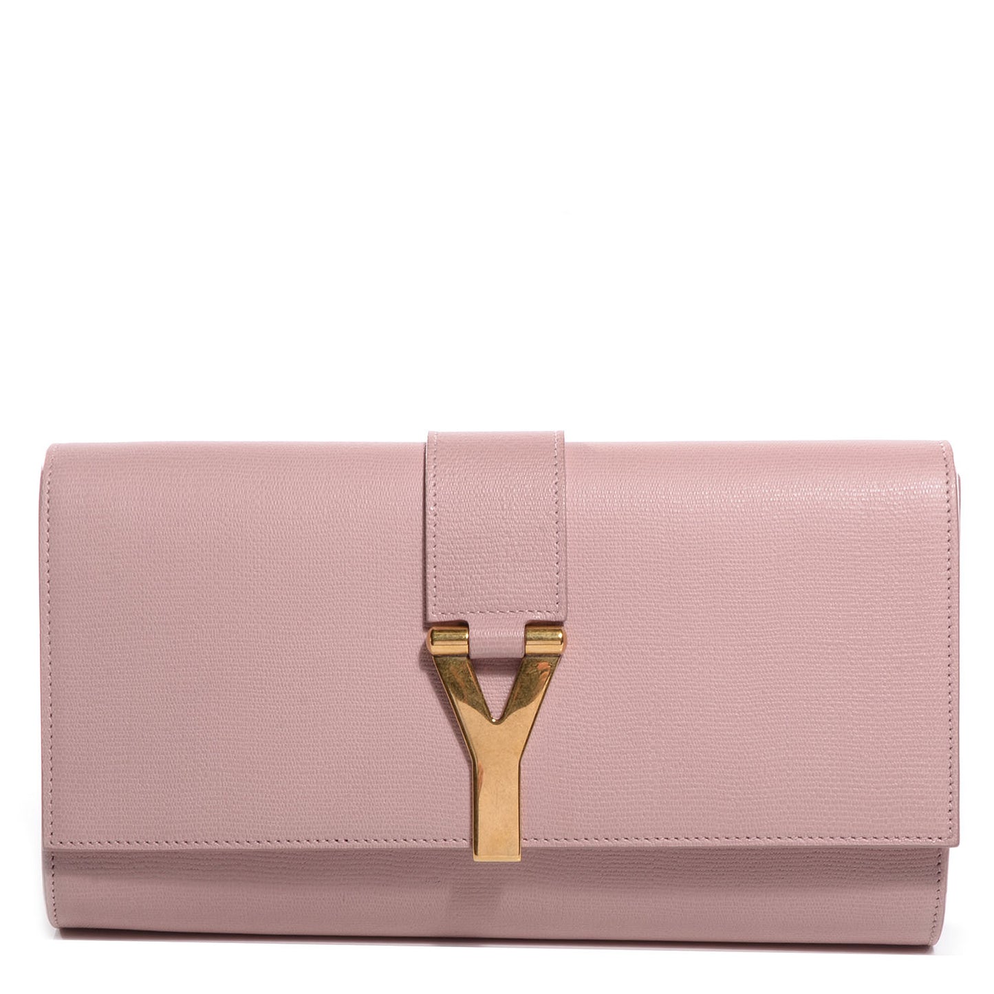 Textured Leather ChYc Clutch Light Pink