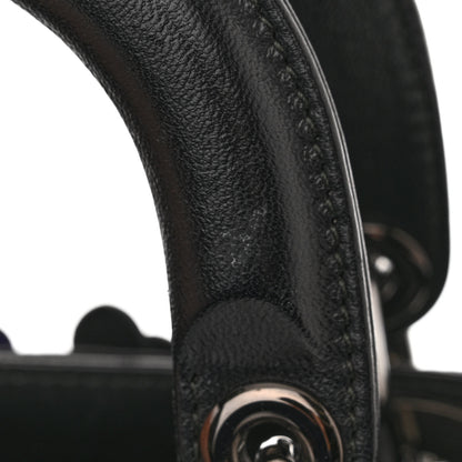 Christian Dior Lambskin Satin Sequin Floral Mini Lady Dior Black 12 of 13