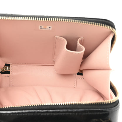 Chanel Patent Quilted Top Handle Small Vanity Case Black 6 of 12