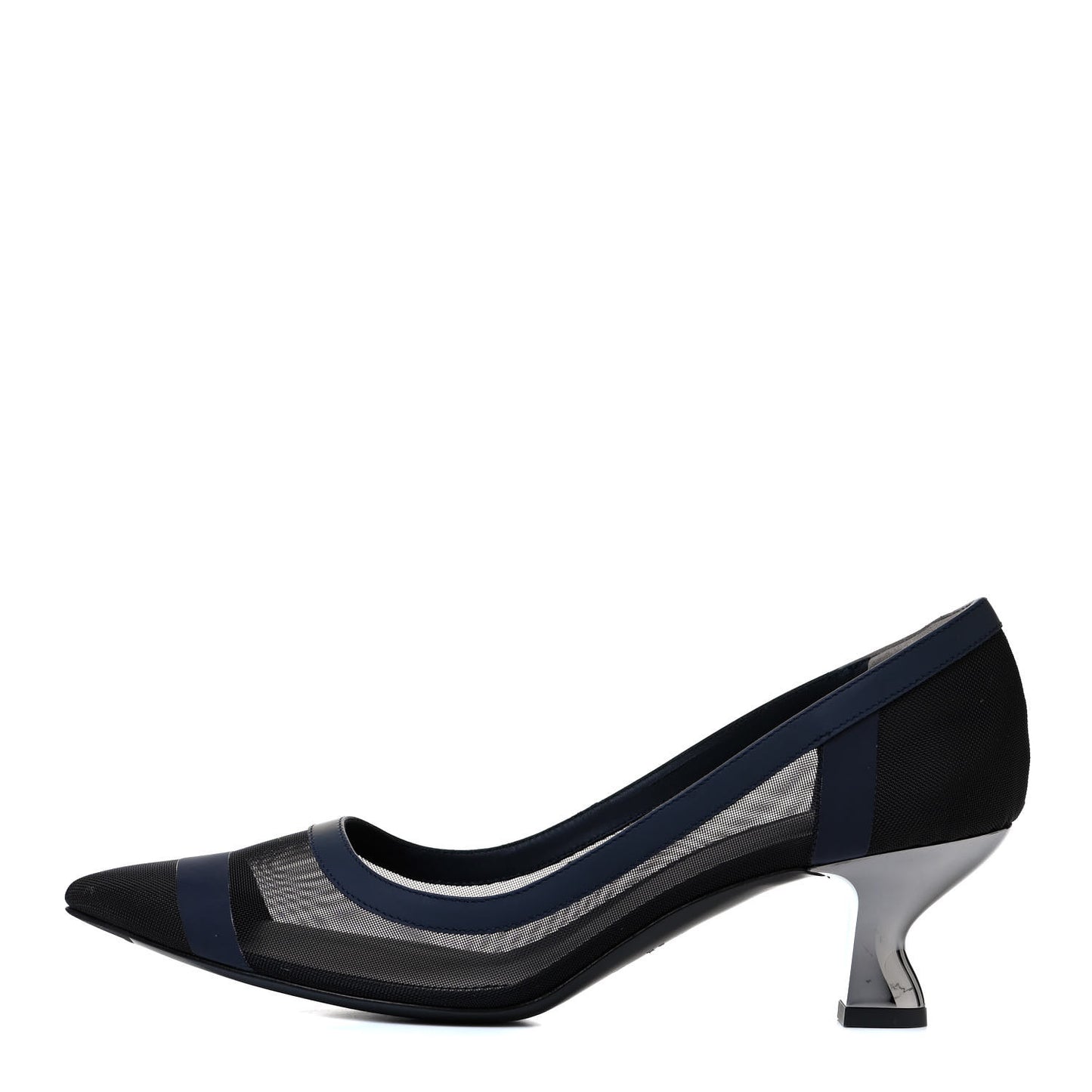 Technical Mesh Vitello Gommato Colibri 55mm Pumps 38.5 Black