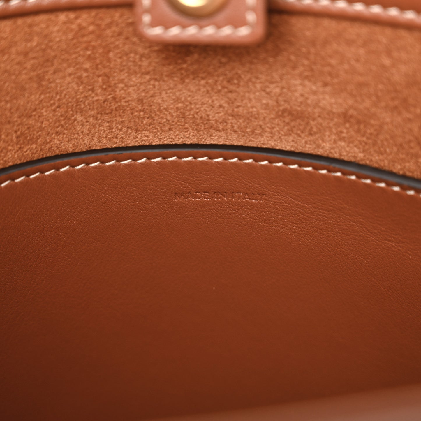 Smooth Calfskin Small Cuir Triomphe Bucket Bag Tan