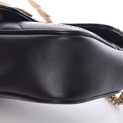 Gucci Calfskin Matelasse Super Mini GG Marmont Shoulder Bag Black 6 of 10