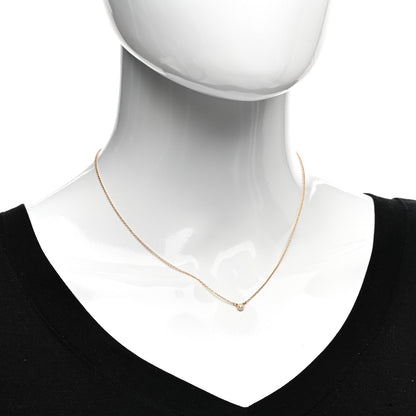 Tiffany 18K Rose Gold Diamond .05ct Elsa Peretti Diamonds by the Yard Pendant Necklace 2 of 4