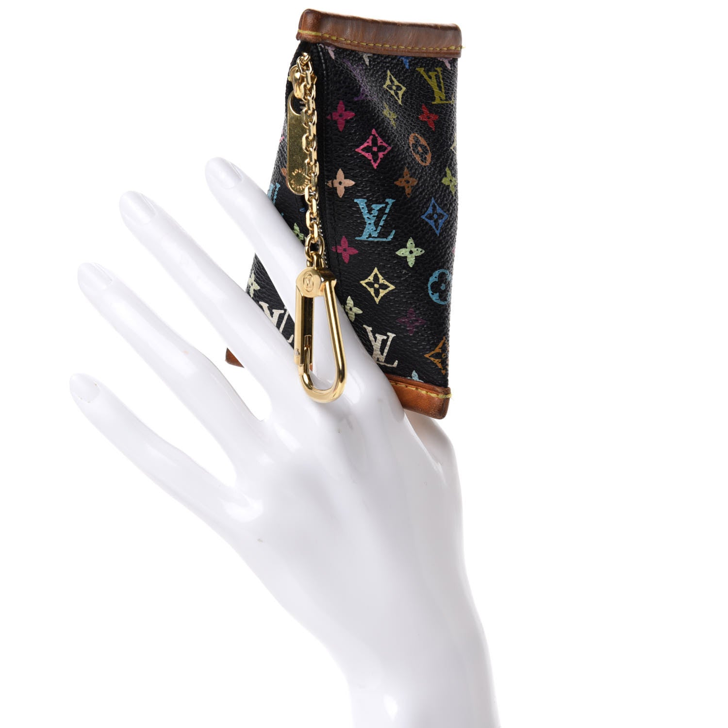 Louis Vuitton Monogram Multicolor Berlingot Coin Purse Black 2 of 6