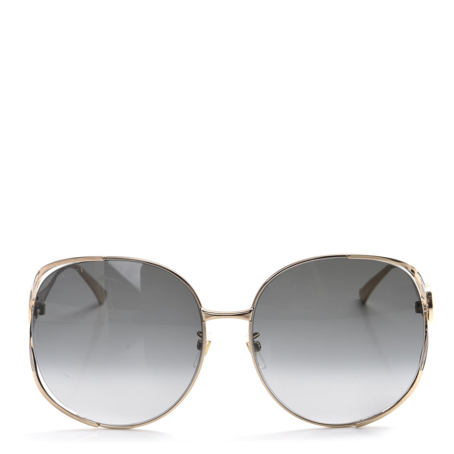 Metal Oversized Round Frame GG0225S Sunglasses Gold