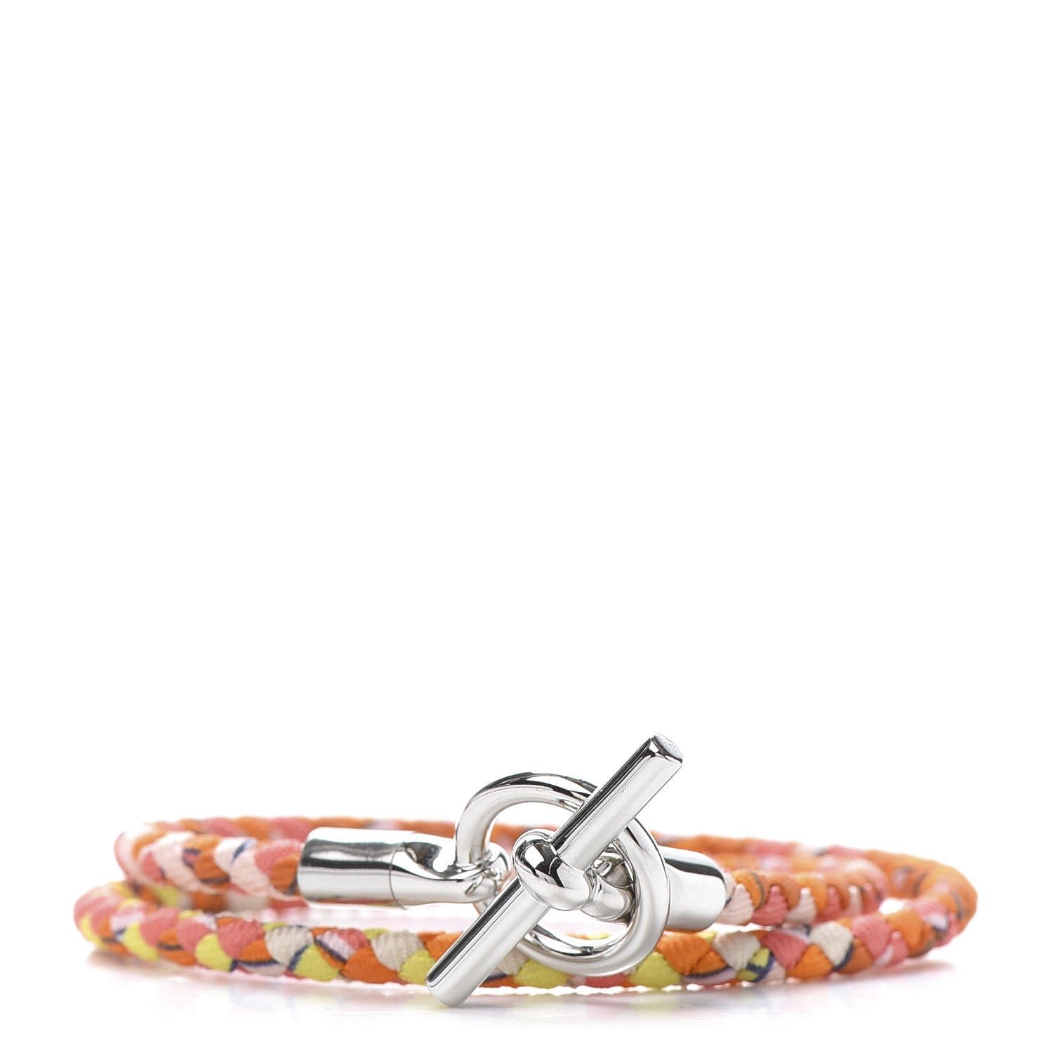 Hermes Silk Glenan Double Tour Bracelet T1 Tropical 1 of 6