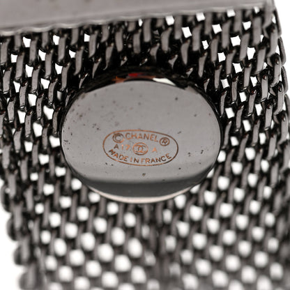 Chanel Metal Mesh Logo Bracelet Ruthenium 4 of 4