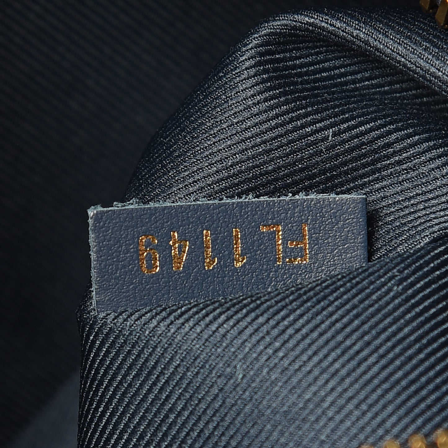Monogram Denim Chalk Backpack Navy