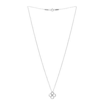 Tiffany Platinum Elsa Peretti Quadrifoglio Pendant Necklace 3 of 4