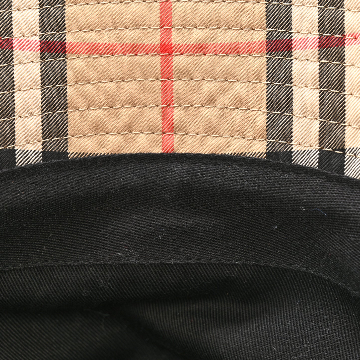 Technical Cotton Vintage Check Bucket Hat L Archive Beige