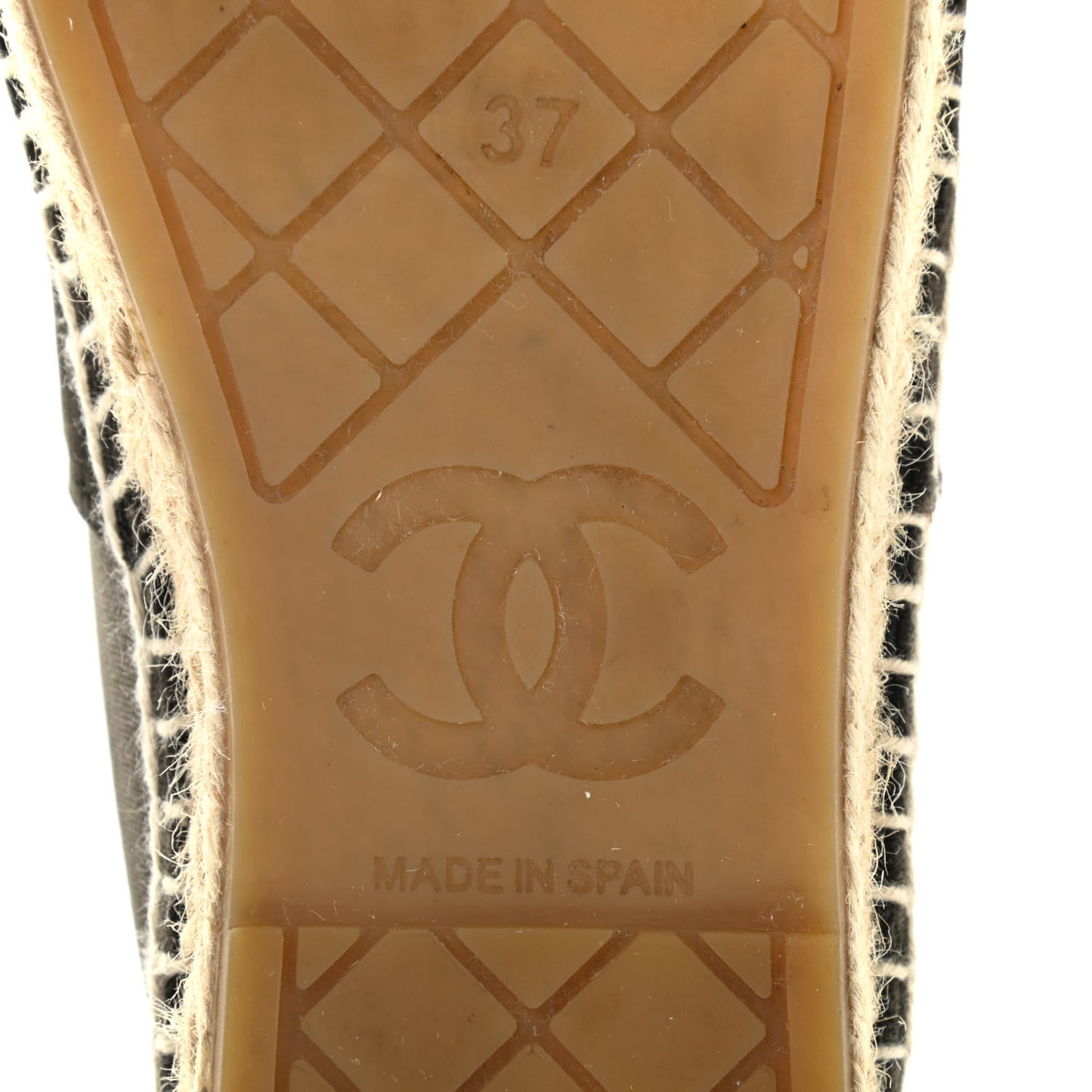Velvet Logo Espadrilles 37 Grey Black
