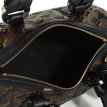 Louis Vuitton Monogram Sequins Eclipse Speedy 28 Black 5 of 9