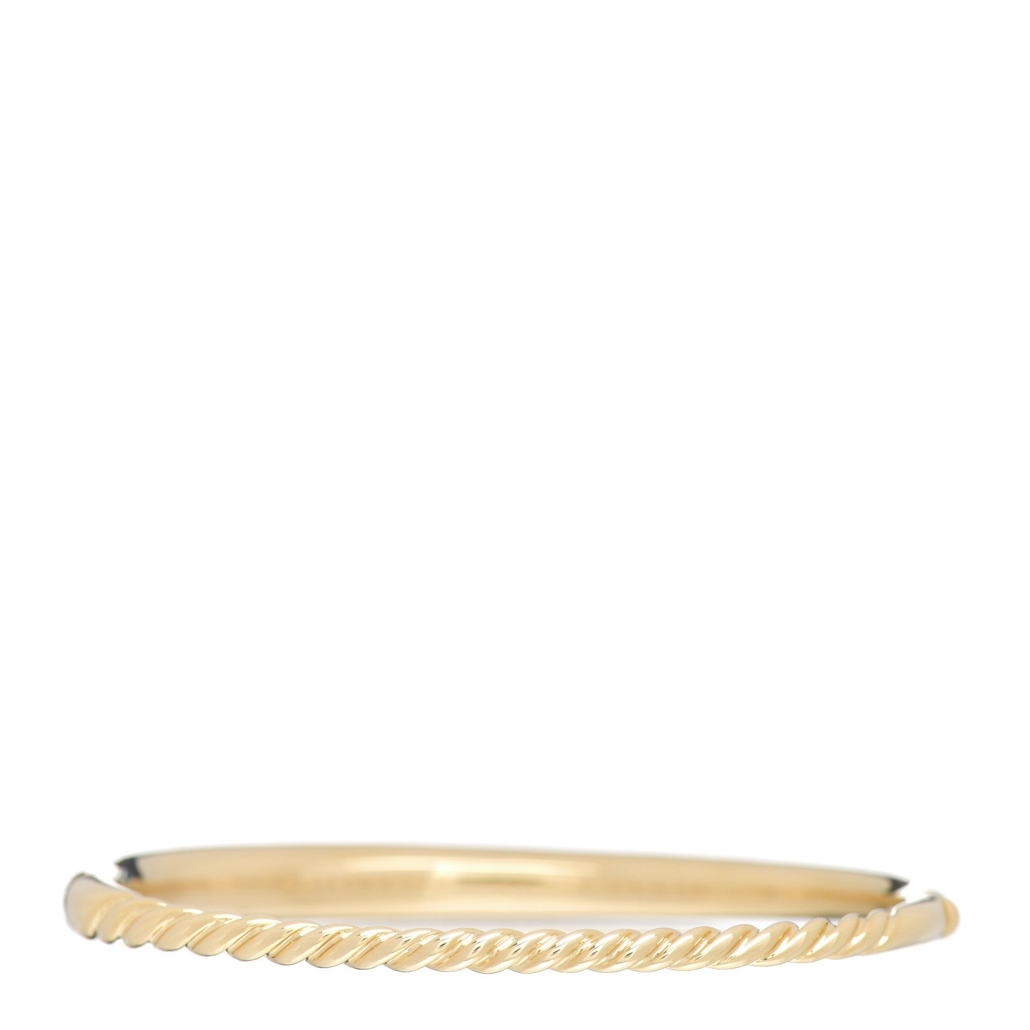 David Yurman 18K Yellow Gold 6.5mm Pure Form Smooth Bracelet 3 of 4